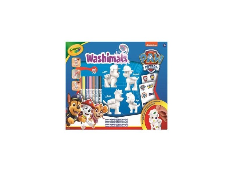 Crayola Washimals Mancs Őrjárat - 4 db figura matricákkal