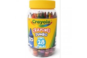 Crayola óriás zsírkréta 28 db műanyag üvegben