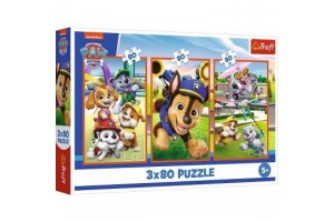 Trefl: Mancsasztikus csapat - 3 x 80 darabos puzzle