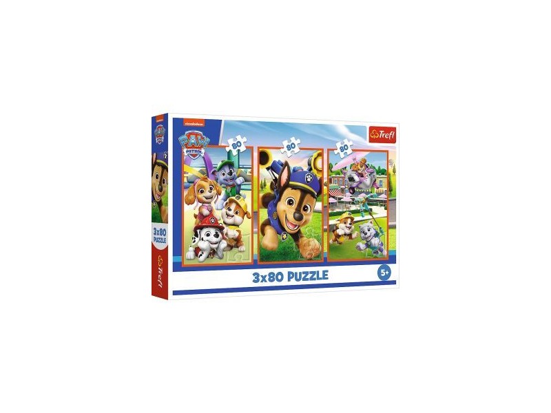 Trefl: Mancsasztikus csapat - 3 x 80 darabos puzzle