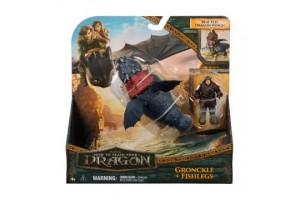 Sárkány és viking játékszett – 25 cm sárkány