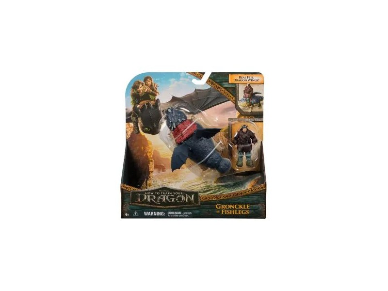 Sárkány és viking játékszett – 25 cm sárkány