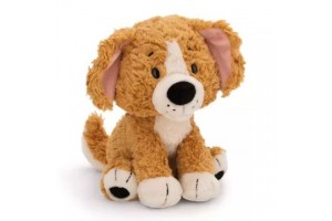 Nici plüss kutyus ülő - barna, 25 cm