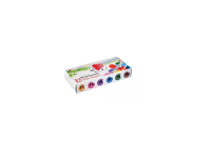 ICO Süni tégelyes tempera 12 x 25 ml - 12 szín