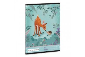 My Secret Garden – Őzike mintás A5 négyzetrácsos füzet