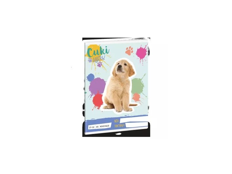 Golden Retriever mintás füzet (A/5, négyzethálós)