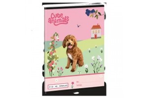 Kutya mintás A5 vonalas füzet (Cute Animals)