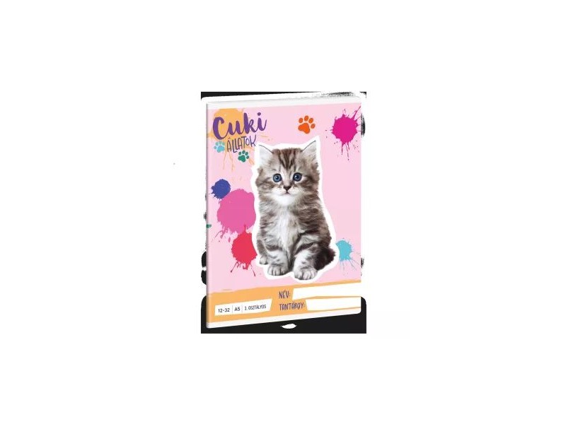 Perzsa cica mintás vonalas füzet - A5, 32 lap