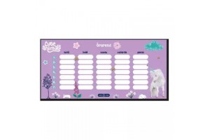 Cute Animals - Unikornis mintás órarend