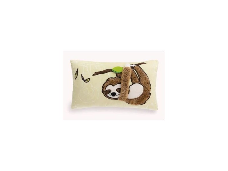 Nici Green Slobby lajhár plüsspárna 43×25 cm