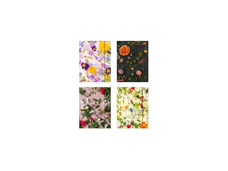 Herlitz Flower gumis mappa A4 - virágmintás