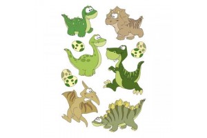 Mozgó szemű dinók matricacsomag - Herma