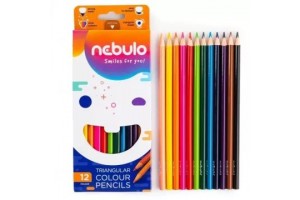 Nebulo 12 db színes háromszög ceruza készlet