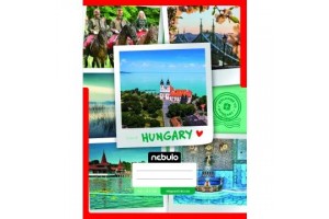 Ország-város mintás A4 négyzetrácsos füzet