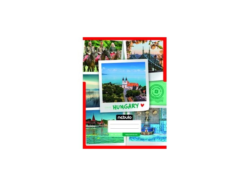 Ország-város mintás A4 négyzetrácsos füzet