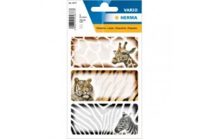 Herma: Szafari mintás füzetcímke, 9 db