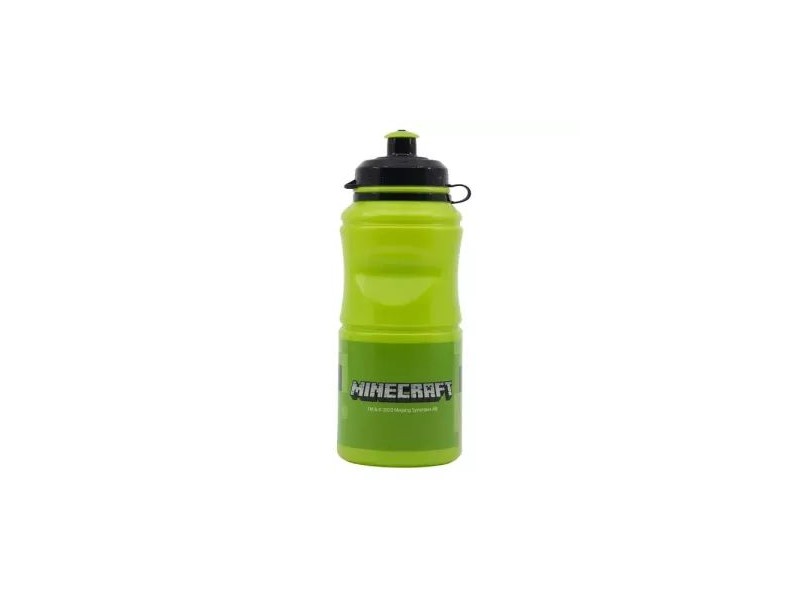 Minecraft műanyag kulacs 380 ml - zöld logó