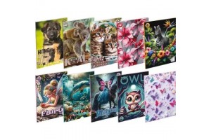 T-Creativ A5 Girls vonalas füzet - mintás borító