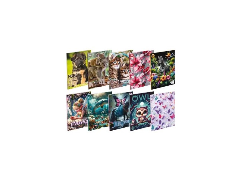 T-Creativ A5 Girls vonalas füzet - mintás borító