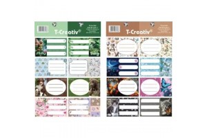 T-Creativ: Girls füzetcímkék - 2 x 8 db
