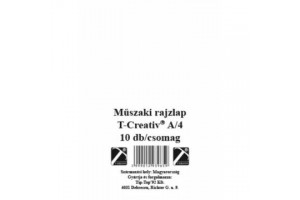 T-Creativ műszaki rajzlap A/4, 170 g, 10 db