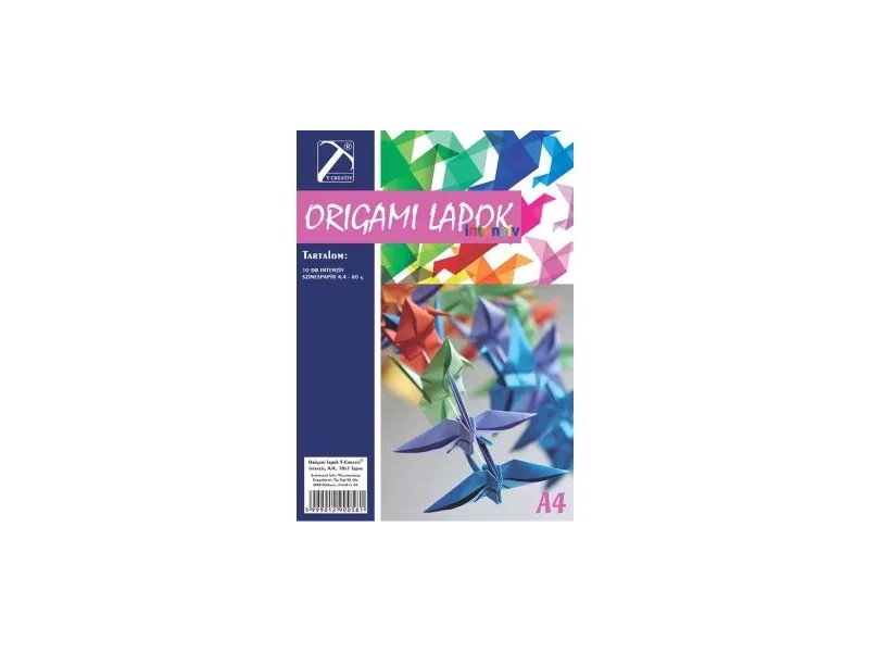 T-Creativ A4 origami lapok - élénk, erős színek