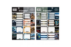 T-Creativ füzetcímkék fiúknak, 16 db