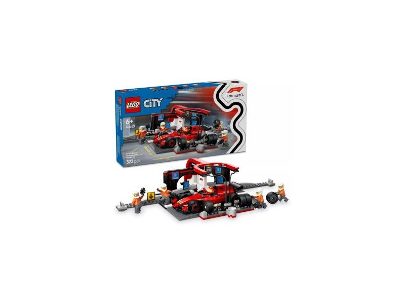 LEGO City F1 boxutca és személyzet, Ferrari (60443)