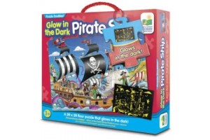 Sötétben világító kalózhajó puzzle (100 db)