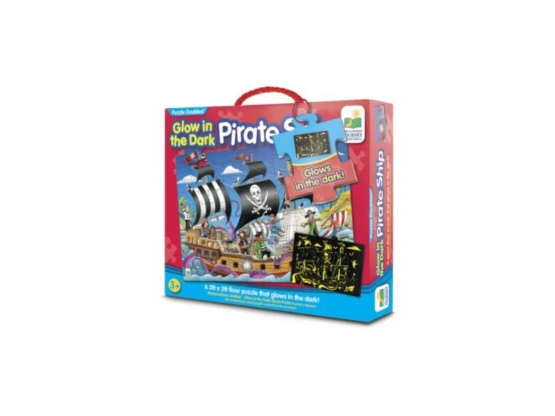 Sötétben világító kalózhajó puzzle (100 db)