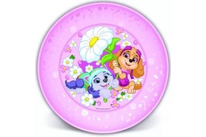 Mancs őrjárat Joy műanyag lapostányér (pink)