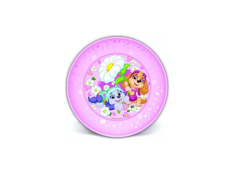 Mancs őrjárat Joy műanyag lapostányér (pink)