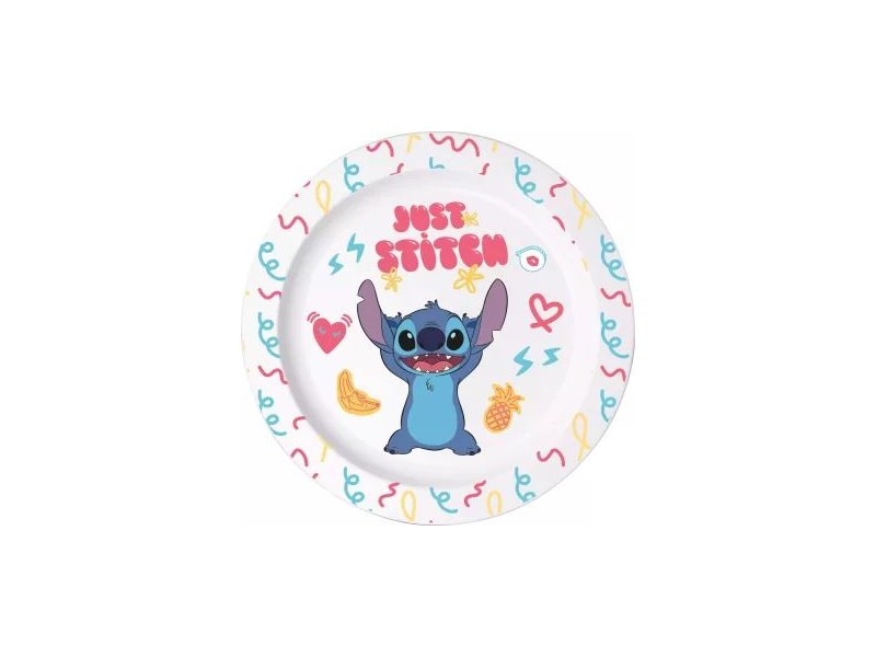 Stitch mikrózható műanyag lapostányér