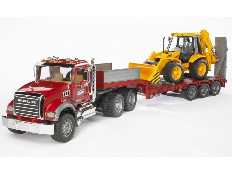 MACK Granite teherautó JCB 4CX kotrógéppel