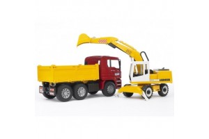 MAN TGA és Liebherr kotrógép játékszett (3-14 év)