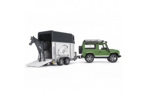 Land Rover Defender lószállító pótkocsi és ló