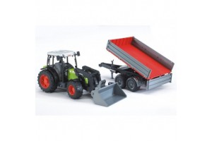 Bruder-Claas Nectis markolós traktor és utánfutó