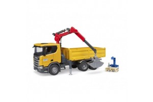 Bruder Scania Super 560R darus teherautó és raklapok