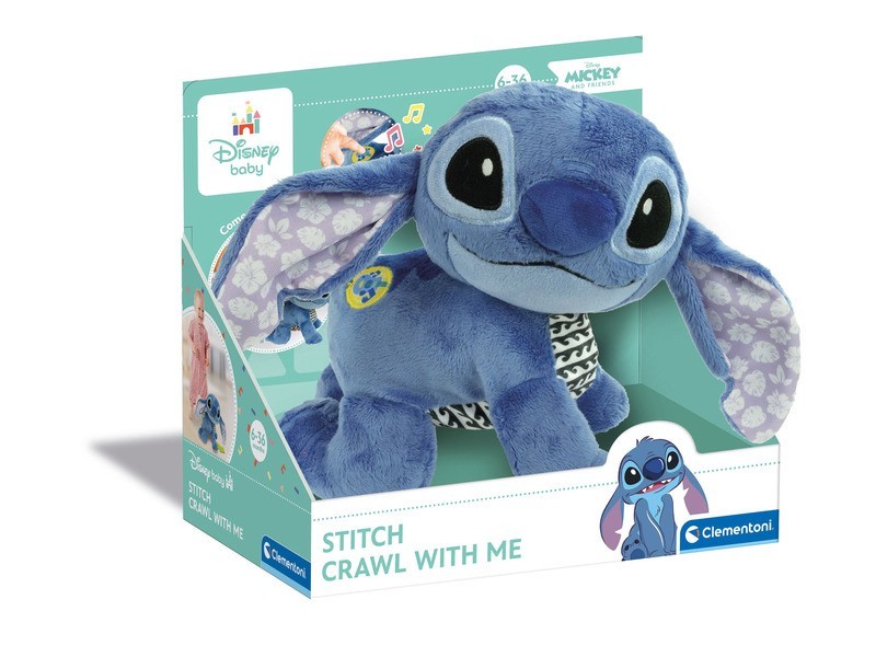 Baby Clementoni Stitch mászó plüssfigura