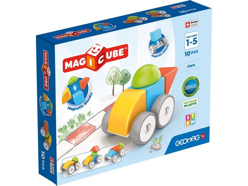 Geomag Magicube Recycled autók 10 db - kép