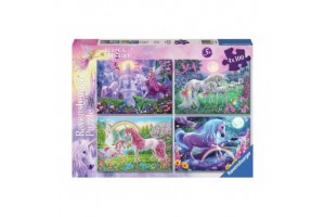 Unikornisok 4x100 darabos puzzle szett