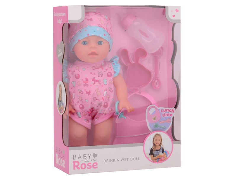 Baby Rose 30 cm iszik-pisil baba (2 féle)