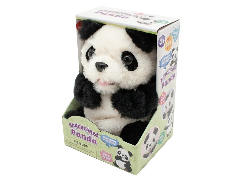 Hangutánzó panda - puha beszélő plüss