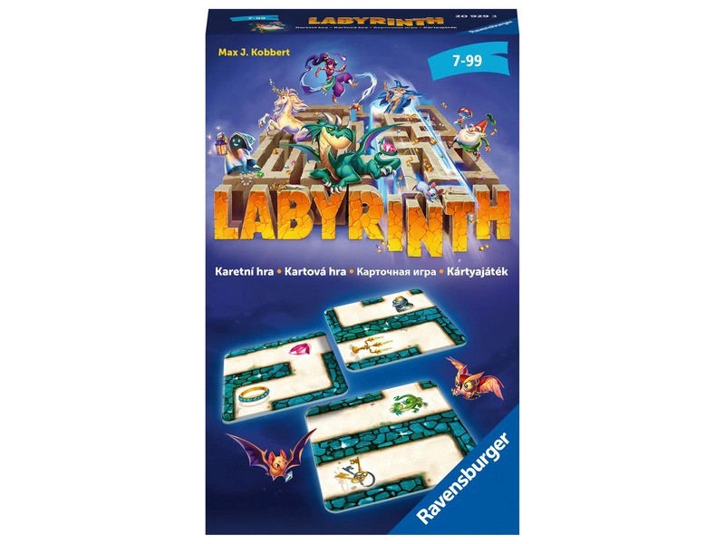SC Labirintus társasjáték doboz, játékelemek