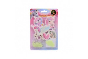 Sötétben világító unikornis falmatricák (2 féle)