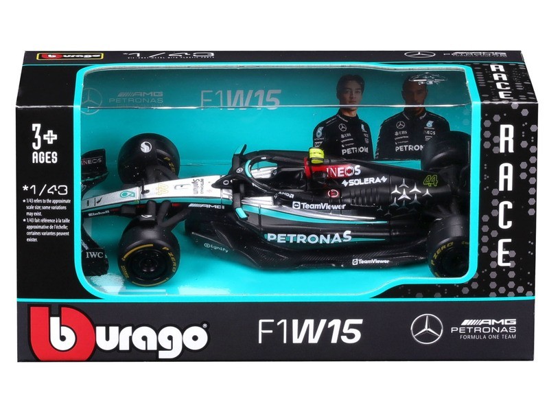 Bburago 1/43 Mercedes-AMG Petronas F1 modell