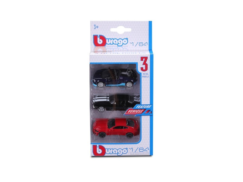 Bburago 1/64 autók - 3 darabos csomag