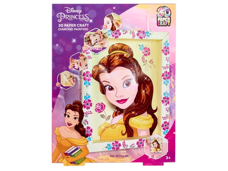 Gyémántfestő kép kerettel — Disney hercegnők (2 változat)