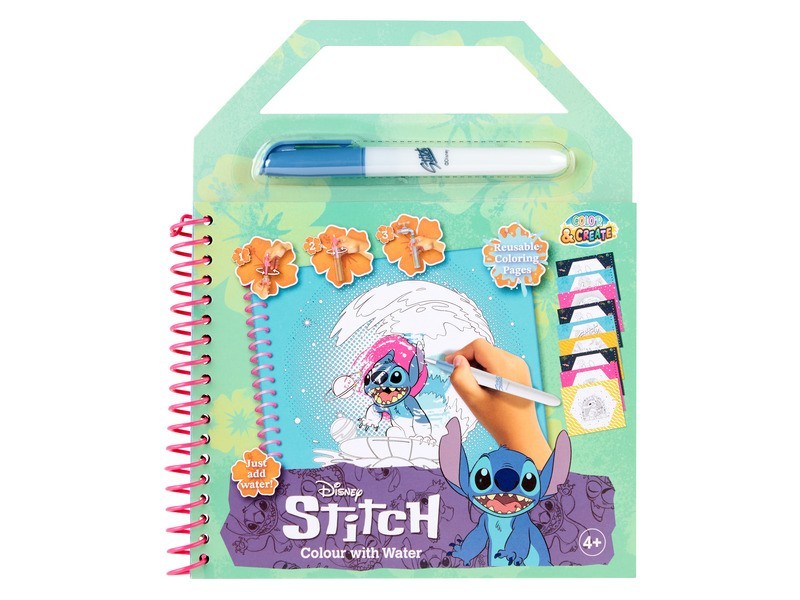 Fess vízzel - Stitch kifestő borító