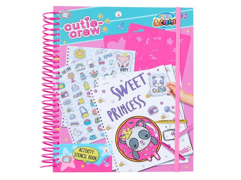 Cutie Crew foglalkoztató füzet matricákkal és ceruzákkal